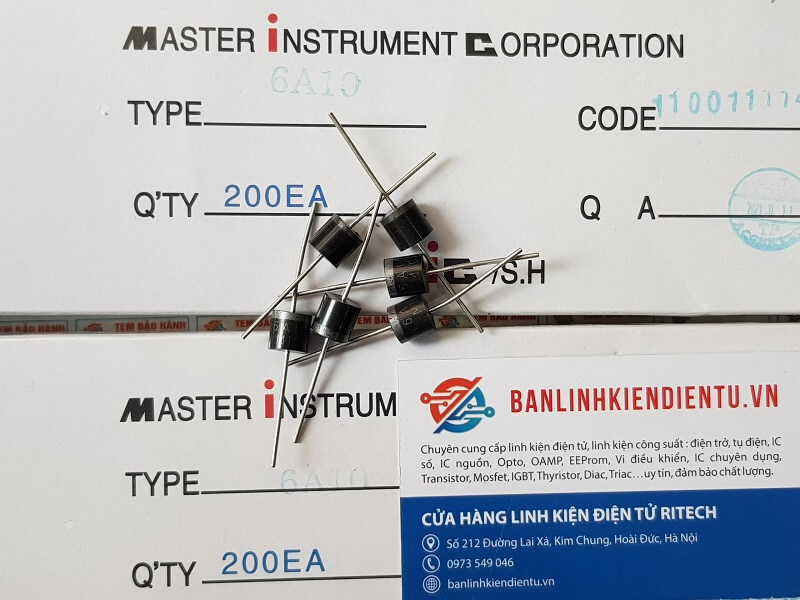 [Combo 10 chiếc] Diode chỉnh lưu 6A10 6A 1000V