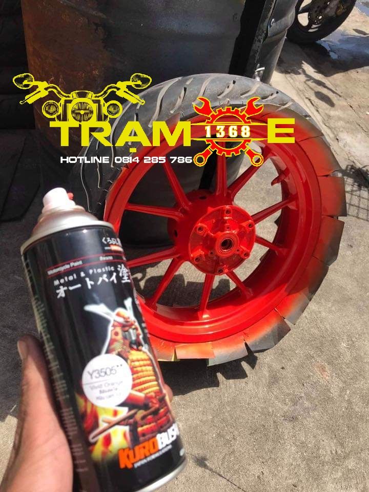 SƠN SAMURAI - GÓI COMBO MÀU CAM CANDY GỒM 4 CHAI - SƠN SAMURAI XE MÁY