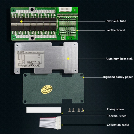BMS mạch bảo vệ lifepo4 8s 50A