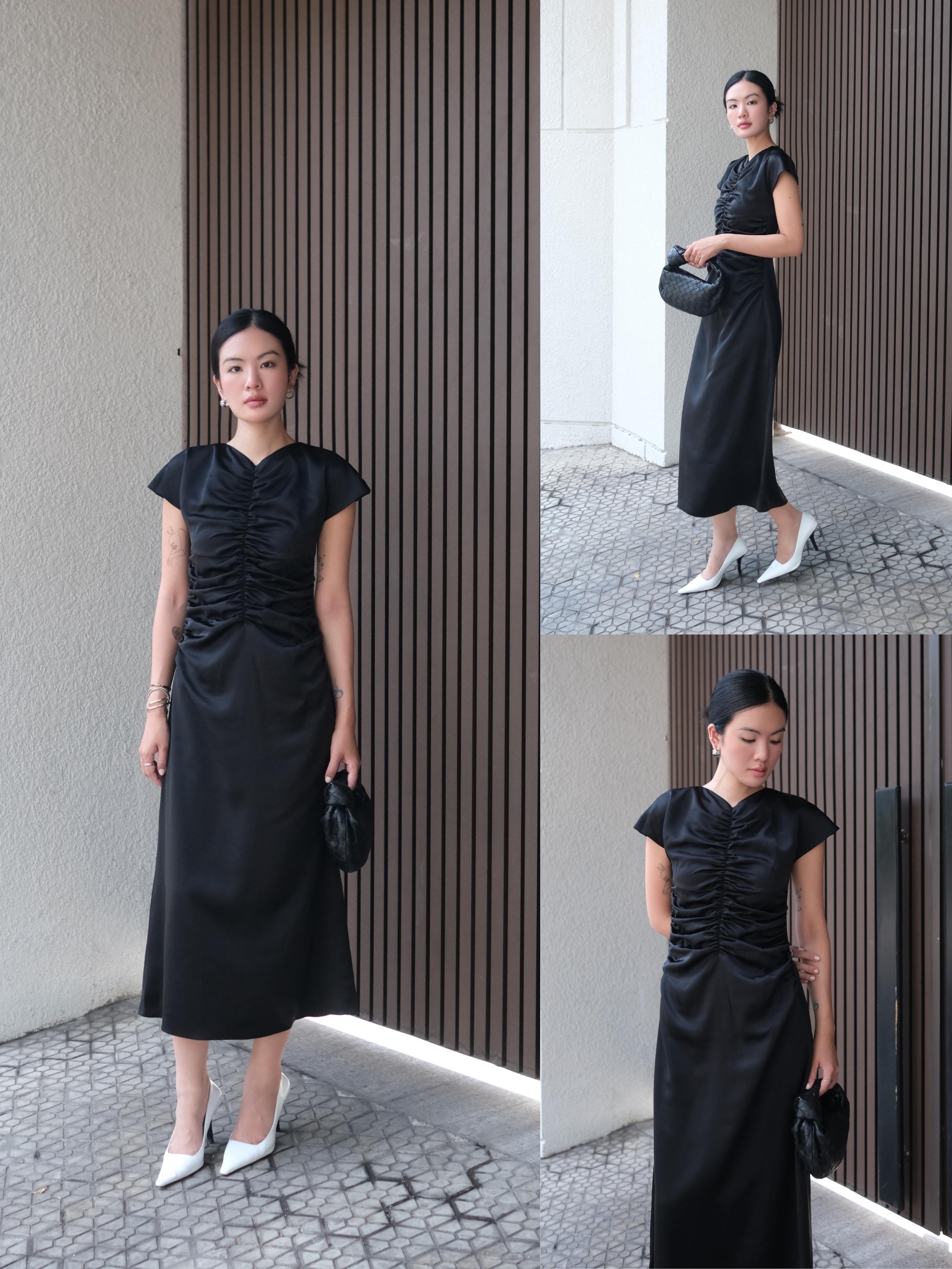 Đầm lụa midi Mauve Jane dress