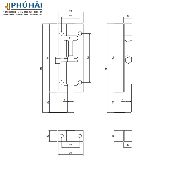 Chốt giữ cửa tủ ivan 05026