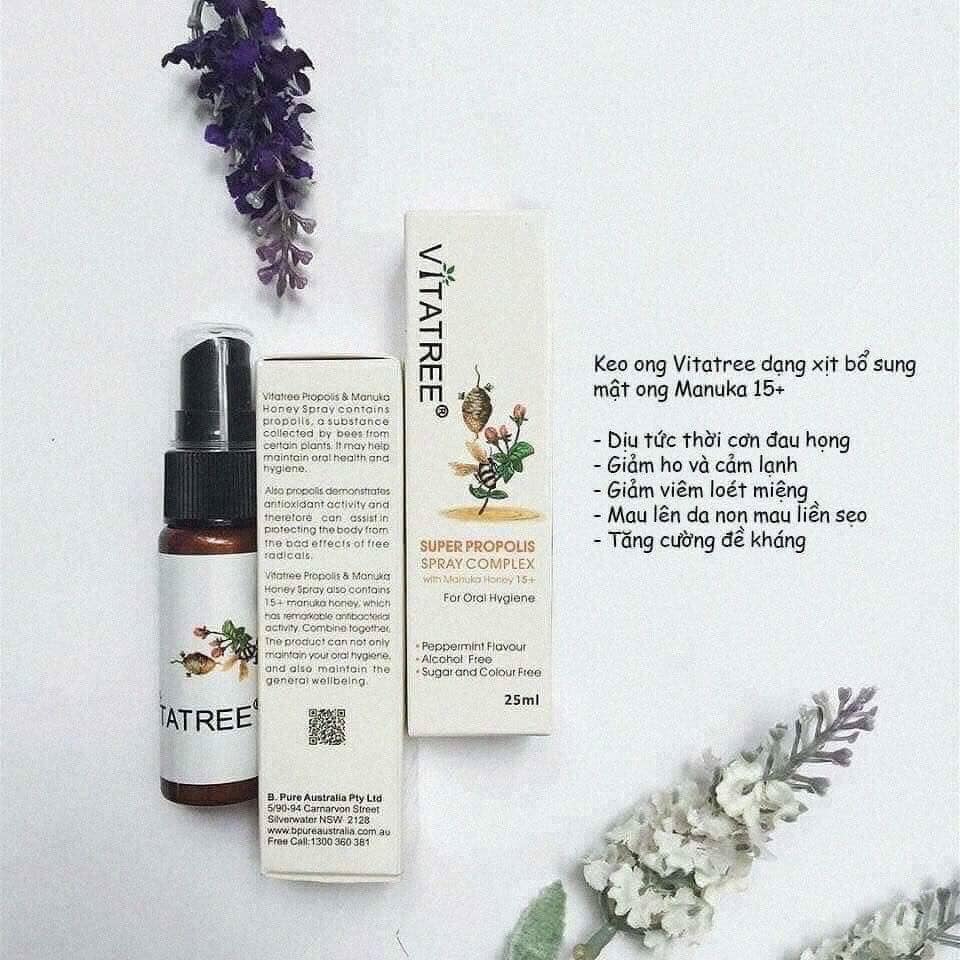 XỊT KEO ONG GIẢM ĐAU HỌNG CHO BÉ