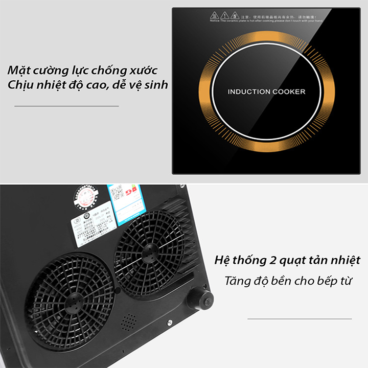 Bếp từ công nghiệp 3500W mặt phẳng
