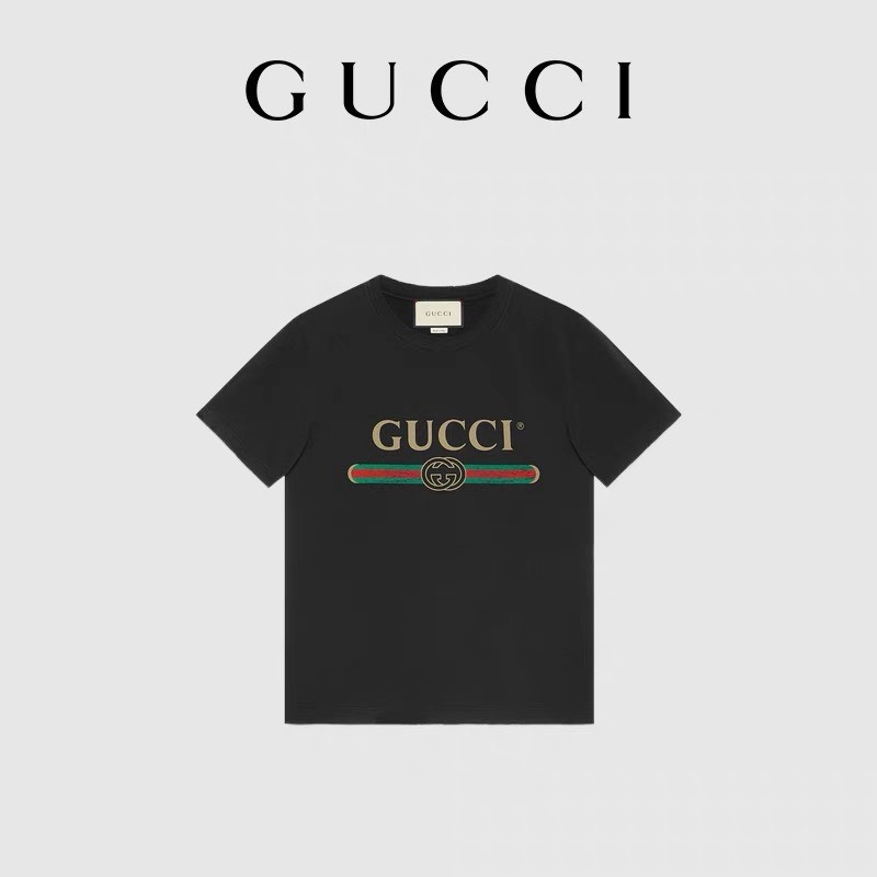 Áo thun tay lỡ Gucci basic cho bé , áo thun bé trai , bé gái cotton , Kid_genZ