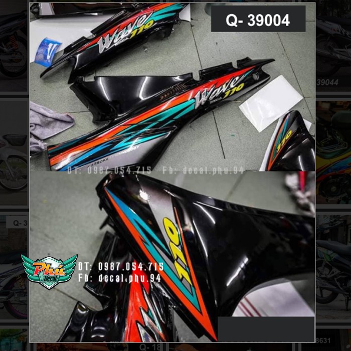 Tem rời Wave nhỏ 110 Xe Đen B|Mẫu mã đa dạng|Chi tiết sắc nét|Nhận làm Tem rời theo yêu cầu, chất lượng đảm bảo, cảm kết hàng nhận được đúng với mô tả