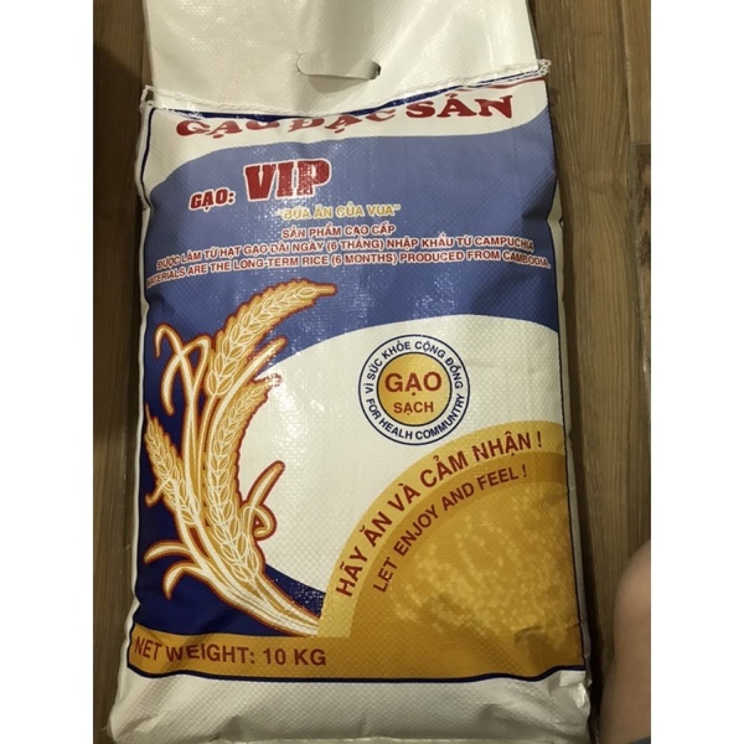 Gạo vip campuchia 10kg dẻo vừa mềm cơm