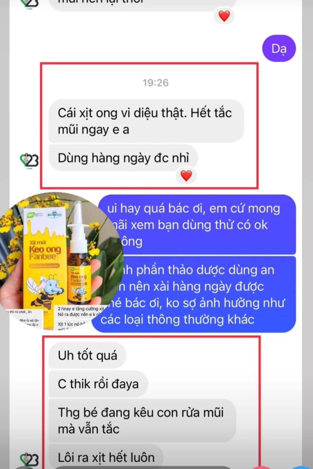 XỊT MŨI KEO ONG FANBEE