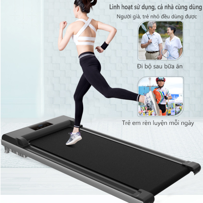 Máy chạy bộ đế bằng đa năng Máy chạy dành cho gia đình phòng tập GYM chuyên có thể gấp gọn không tiếng ồn cho hộ gia đình, yên tĩnh chống xóc chống rung, tiết kiệm điện, dễ cất gọn không tốn diện tích Our shopping home