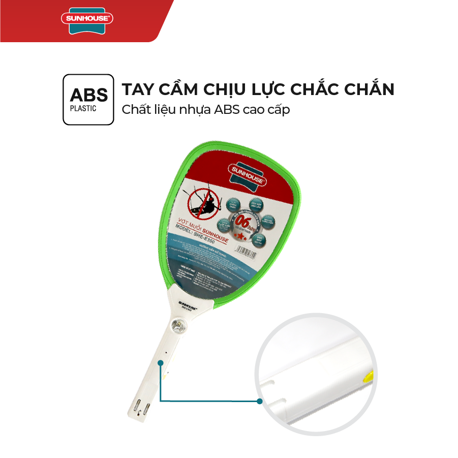 Vợt muỗi SUNHOUSE SHE-E350 MÀU XANH