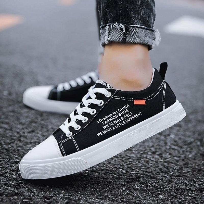 Giày sneaker thể thao nam Da Pu PFF Đính Tem Cam