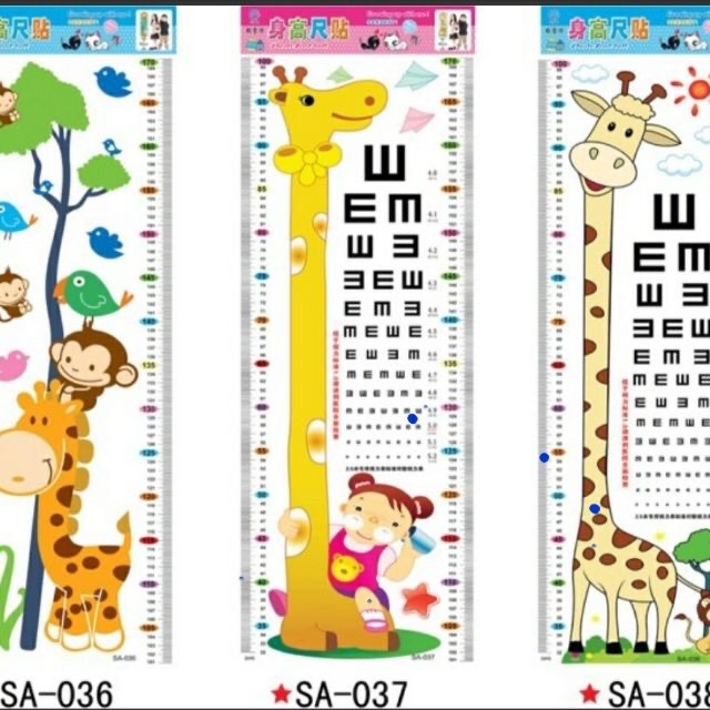Thước đo chiều cao cho bé, decal dán tường