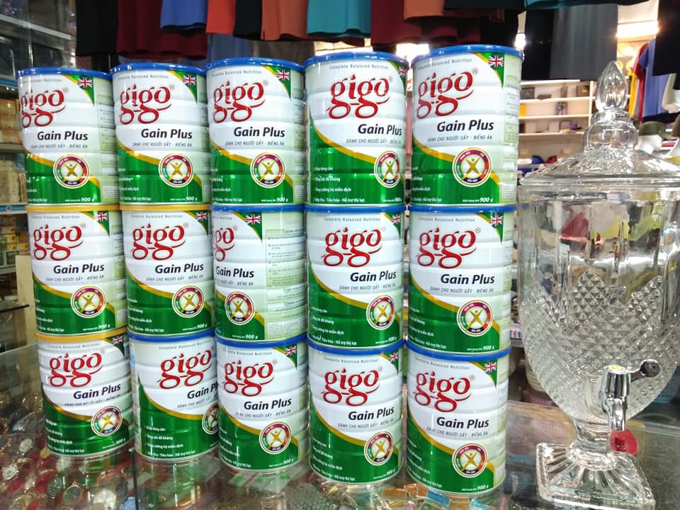 Sữa Bột Gigo Gain Plus Hộp 900g (Dành cho người gầy - biếng ăn)