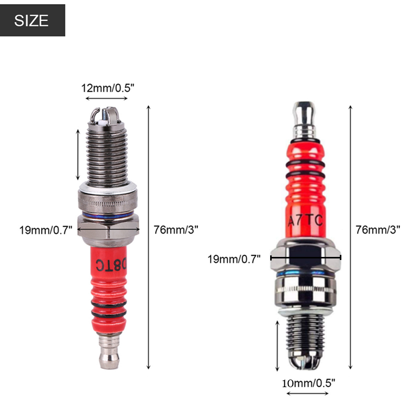 【Có hàng sẵn】D8TJC Bugi đánh lửa 3 điện cực chuyên dụng dành cho xe máy 50CC-150CC