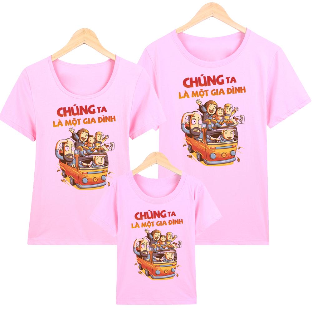[HCM]Áo Thun Gia Đình in hình Chúng Ta Là Một Gia Đình EGDM26 Thương Hiệu Elsa