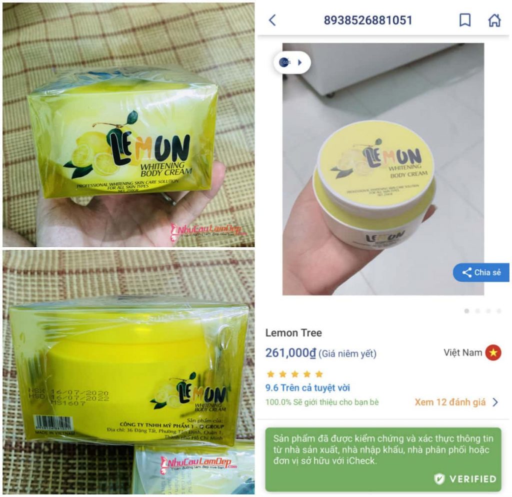 [CHÍNH HÃNG 100%] Body Lemon Chanh QLady Siêu Trắng