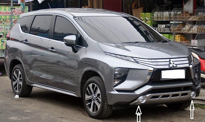 Bộ ốp đèn gầm trước Mitsubishi Xpander mạ Crom