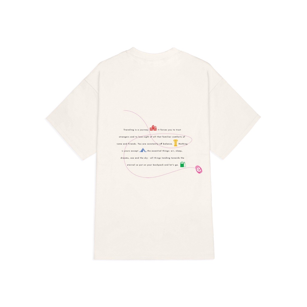 ÁO THUN LEVENTS MAP TEE/ CREAM & BLACK (Click Ưu Đãi Mua Kèm Deal Sock)