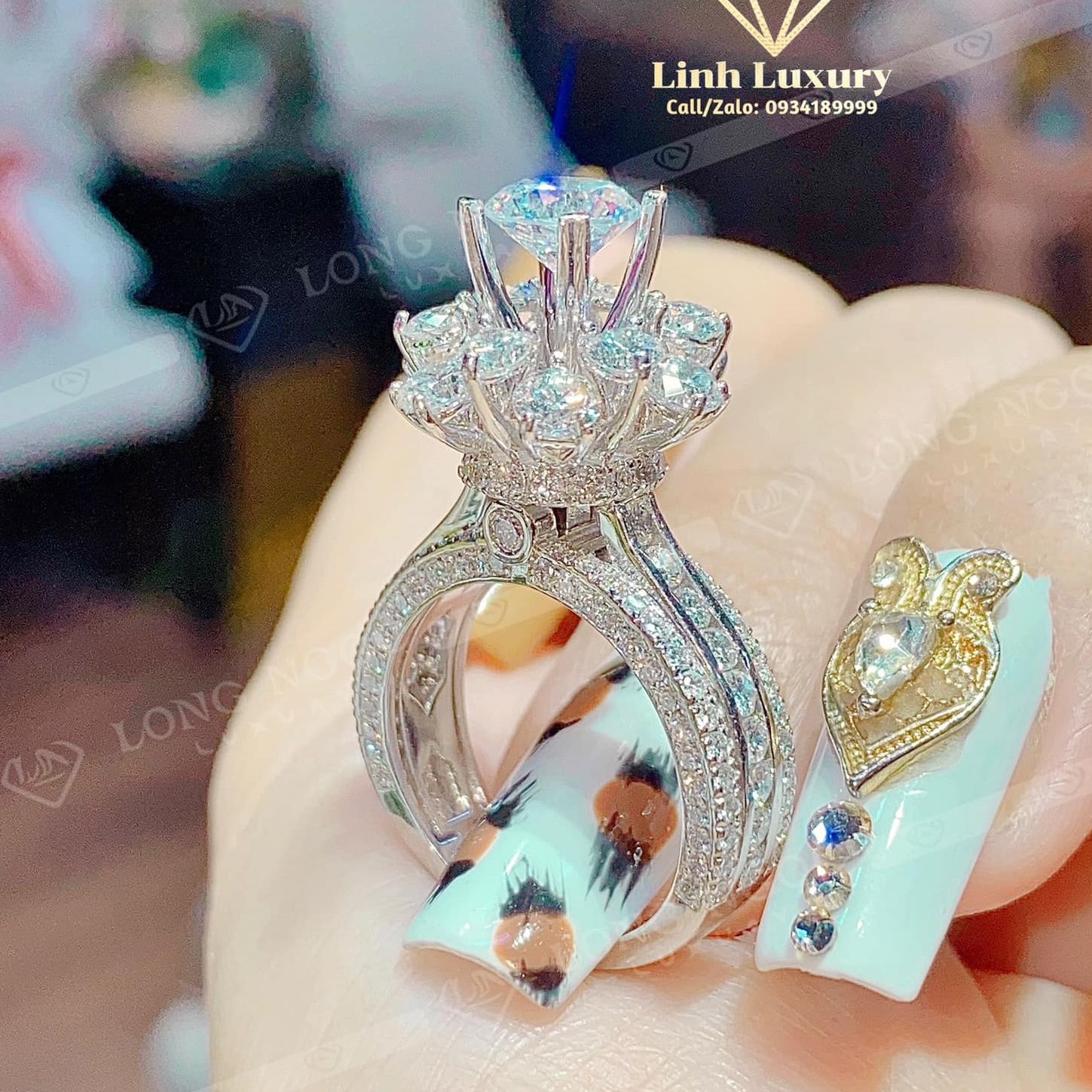 Nhẫn mạ vàng nhẫn vàng non nhẫn vàng vàng vàng thật 18k  nhẫn bạc Ý kim cương siu sang - Trang Sức GADO N012 CAM KẾT KHÔNG ĐEN