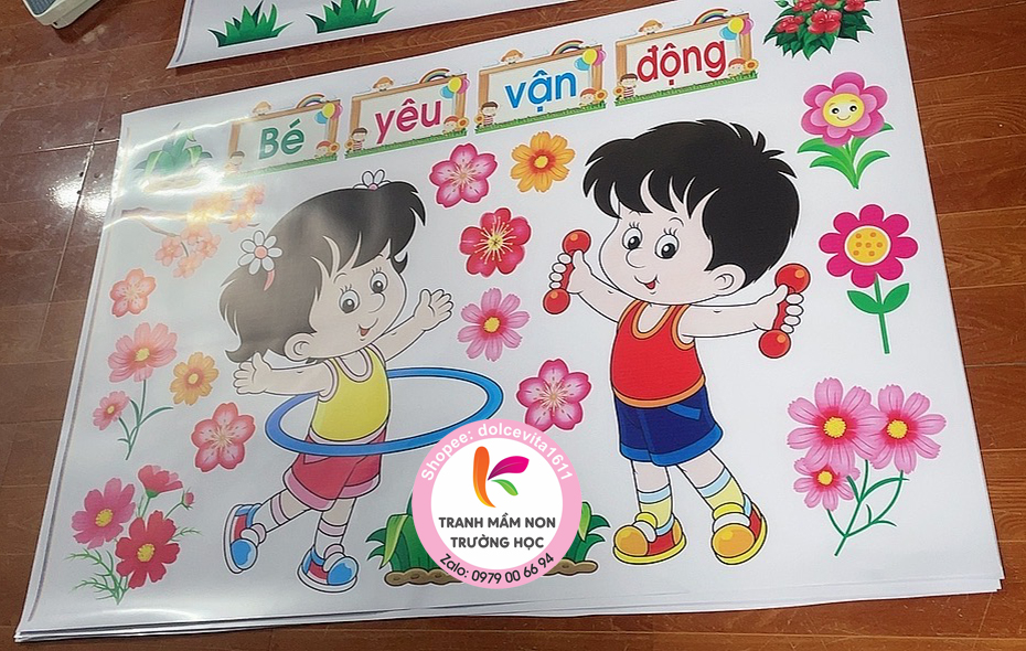 Decal mầm non-GÓC VẬN ĐỘNG VD-009