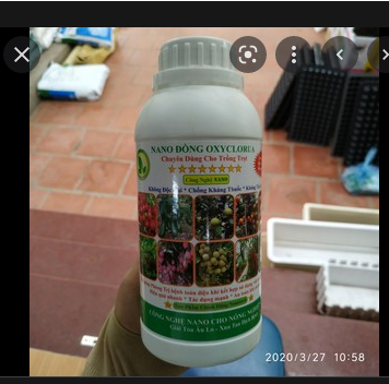 Phân bón - Cặp đôi  Nano Bạc đồng và Nano Đồng Oxyclorua (500ml)