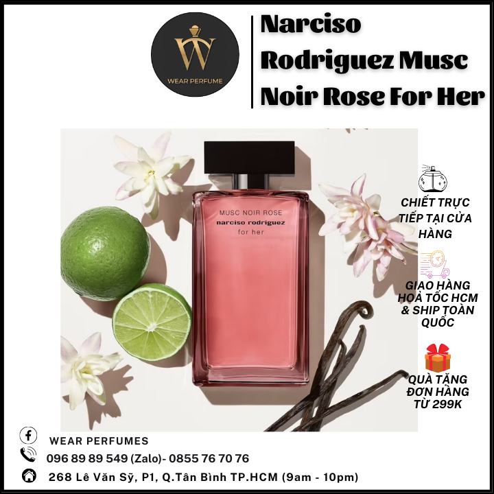 Narciso Rodriguez Musc Noir Rose For Her - Phong cách Quyến rũ, Thu hút, Nổi bật - Fullsize và Chiết