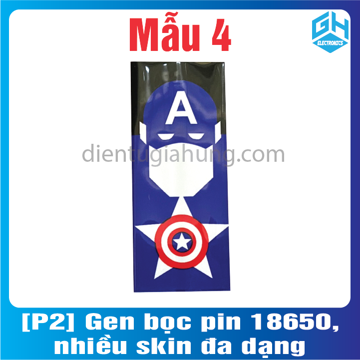 [COMBO 4 CÁI ] Gen bọc pin 18650, nhiều skin đa dạng