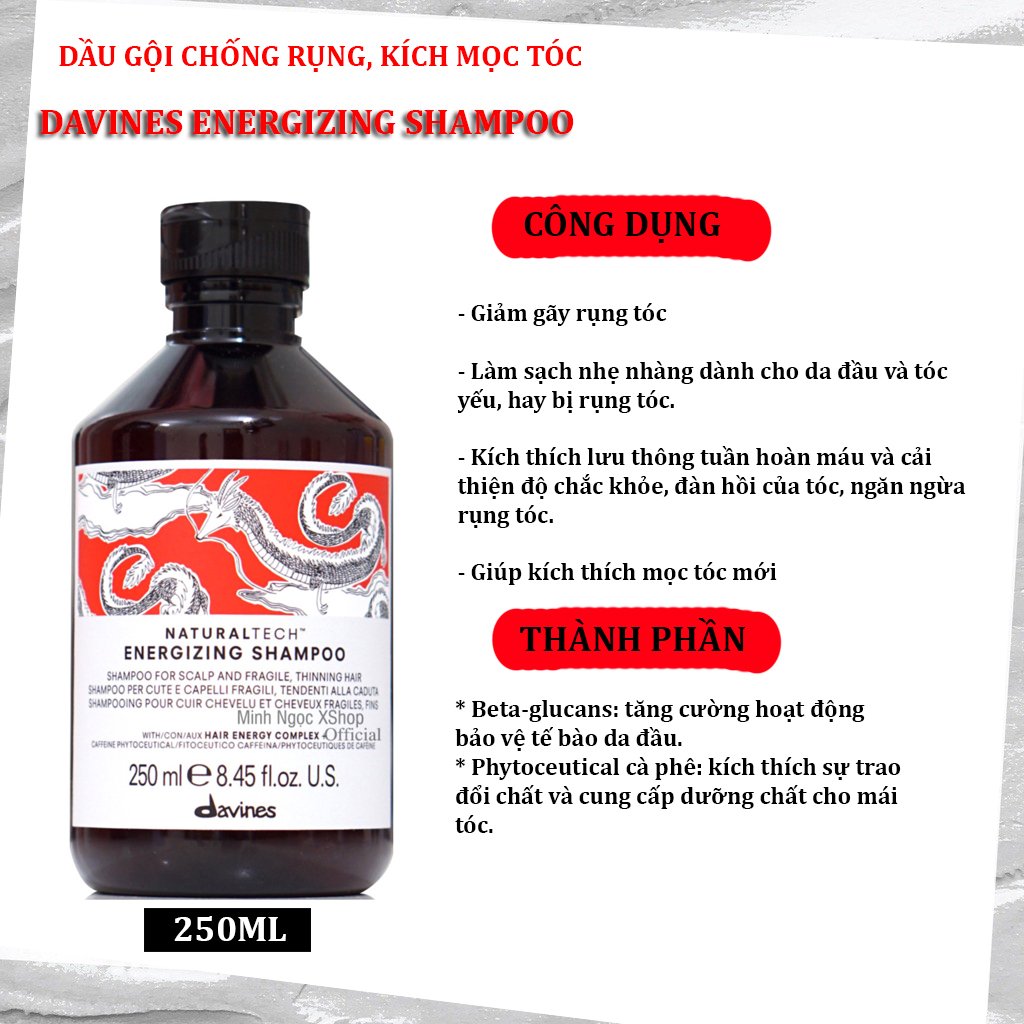 Dầu gội chống rụng tóc Davines Naturaltech Energizing 250ML