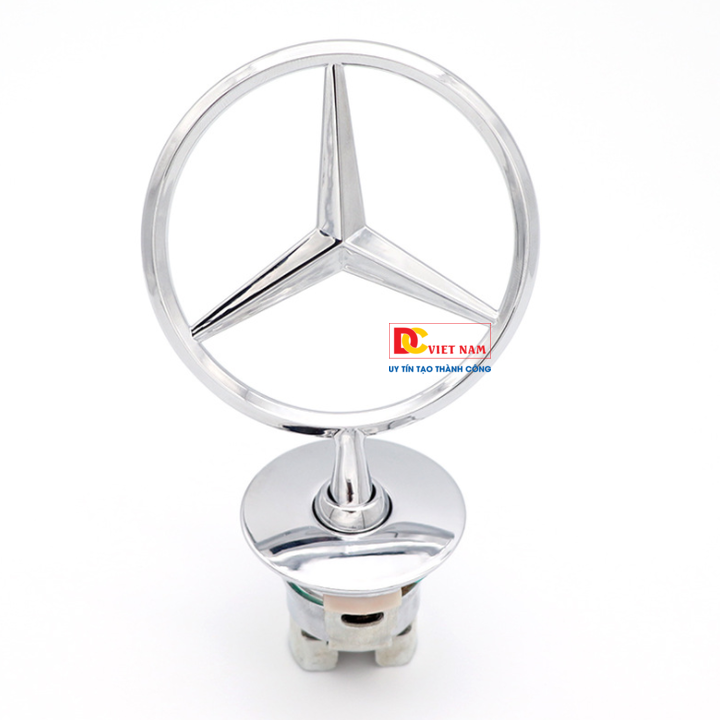 Logo nắp capo đầu xe ô tô Mercedes cao cấp W221 - Hợp kim mạ crom