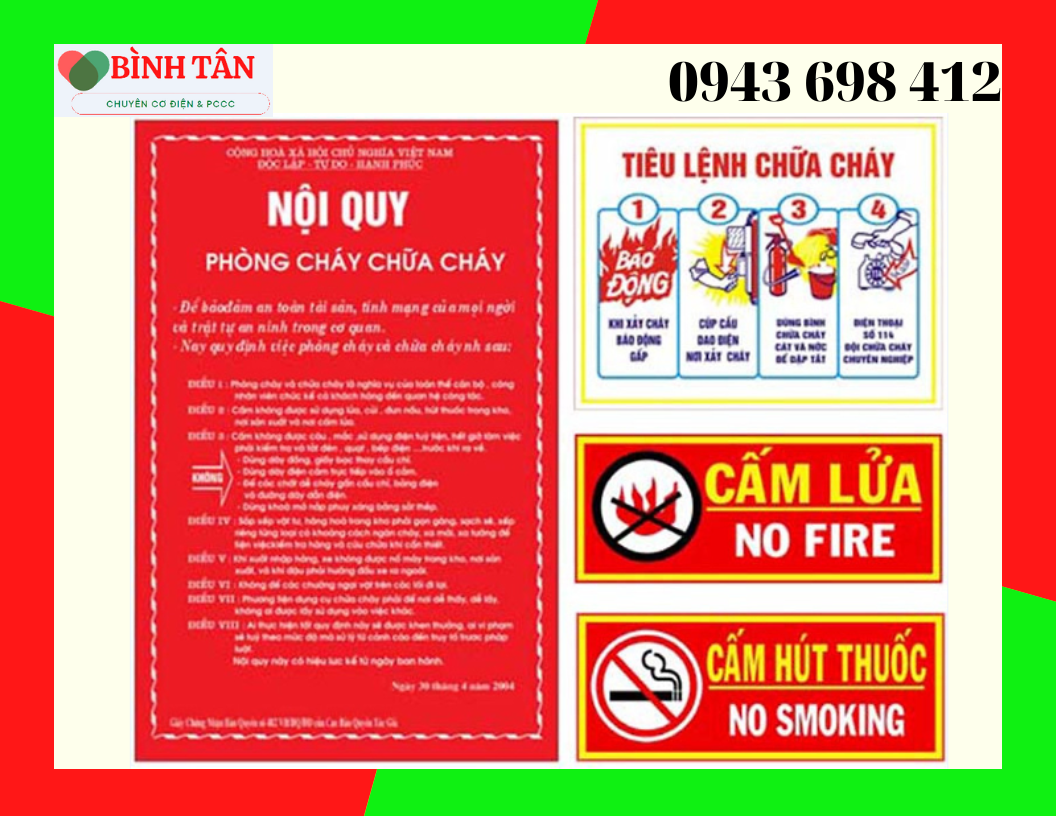 [BT MEP] Bộ Nội Quy Tiêu Lệnh PCCC - 2 tấm