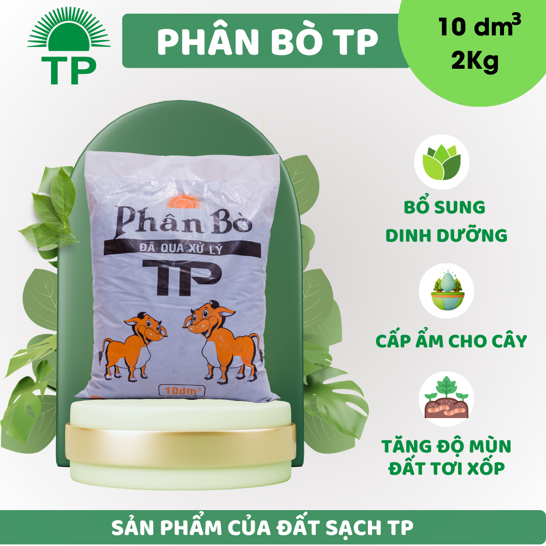 Phân bò Ủ Hoai Mục TP 10dm3 (2-4kg)