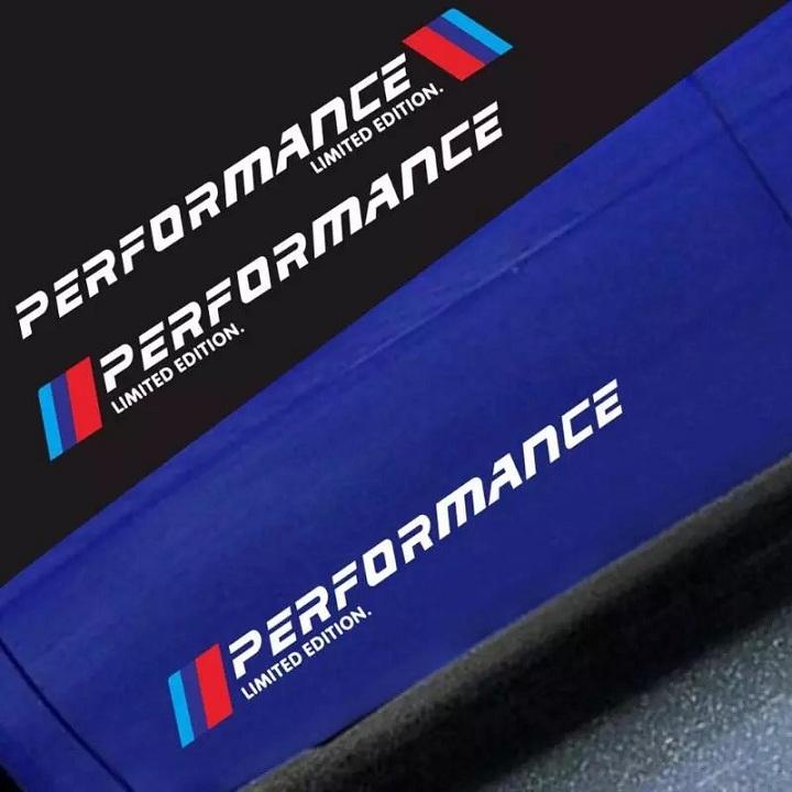 [HCM]Bộ 2 Tem dán cửa xe ô tô Performance (trắng)