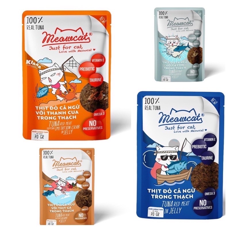 Pate Meowcat Cho Mèo Gói 70Gr Đủ Vị
