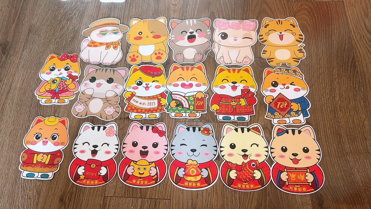 Combo 10 bao lì xì hoạt hình chibi 2024
