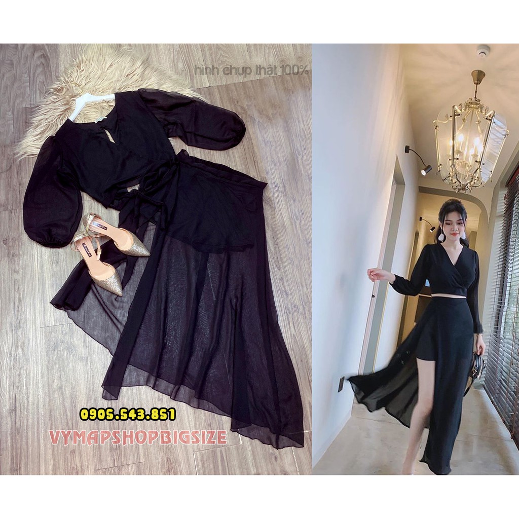 [HCM]đầm xẻ áo/váy rời bigsize 60-100kg( 2 size)
