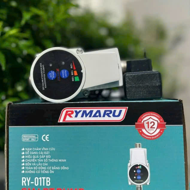 Máy bơm tăng áp Mini RYMARU RY-01TB 24V.Dùng tăng áp cho 1 thiết bị như vòi sen,máy giặc,chậu rửa mặt. BH 1 Năm