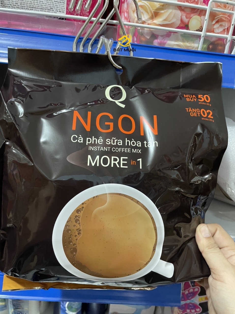 Cà phê sữa hoà tan Ngon - TRẦN QUANG túi 480gr (24 gói x 20g) - BAT MUOI