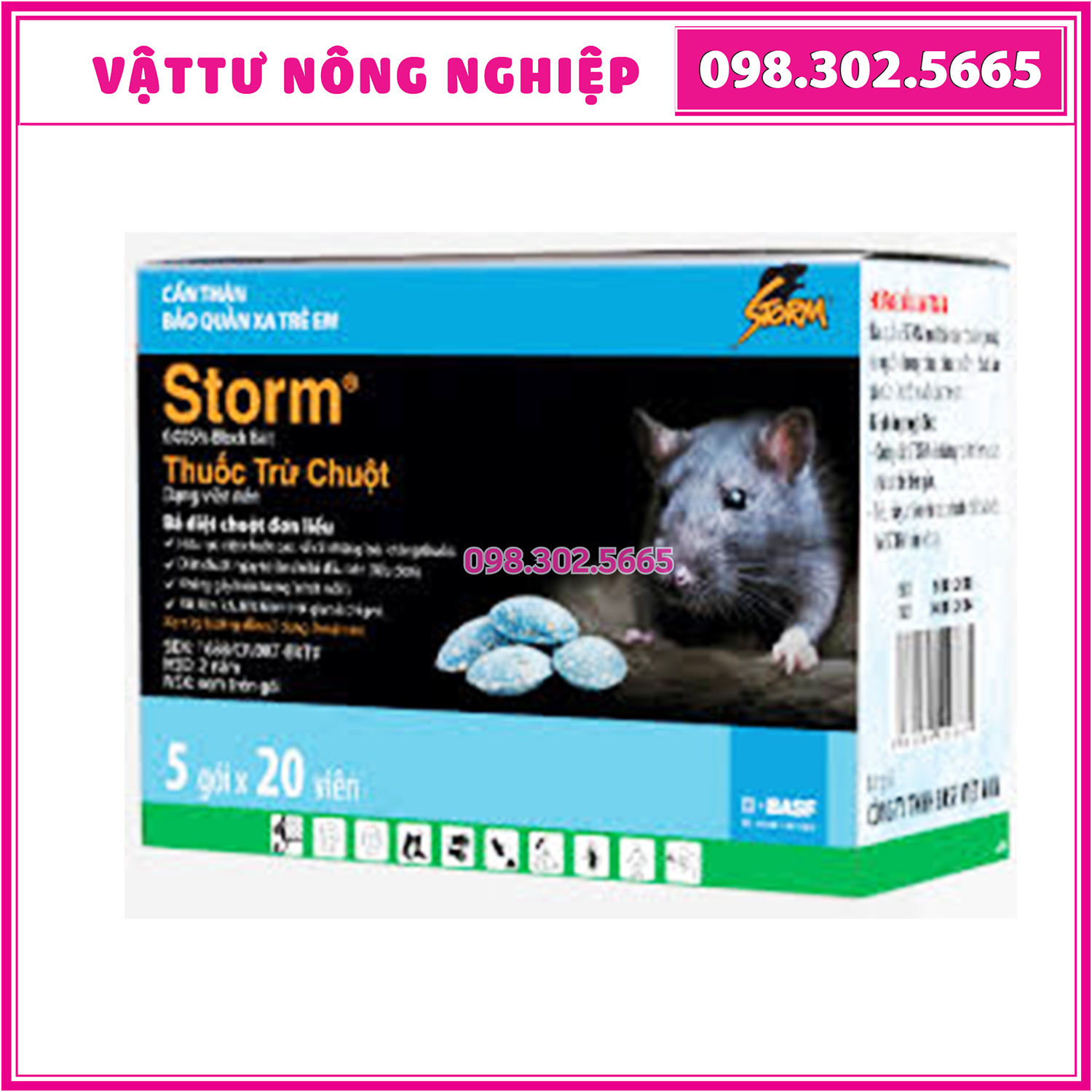 2 gói Thuốc diệt chuột sinh học thế hệ mới Storm