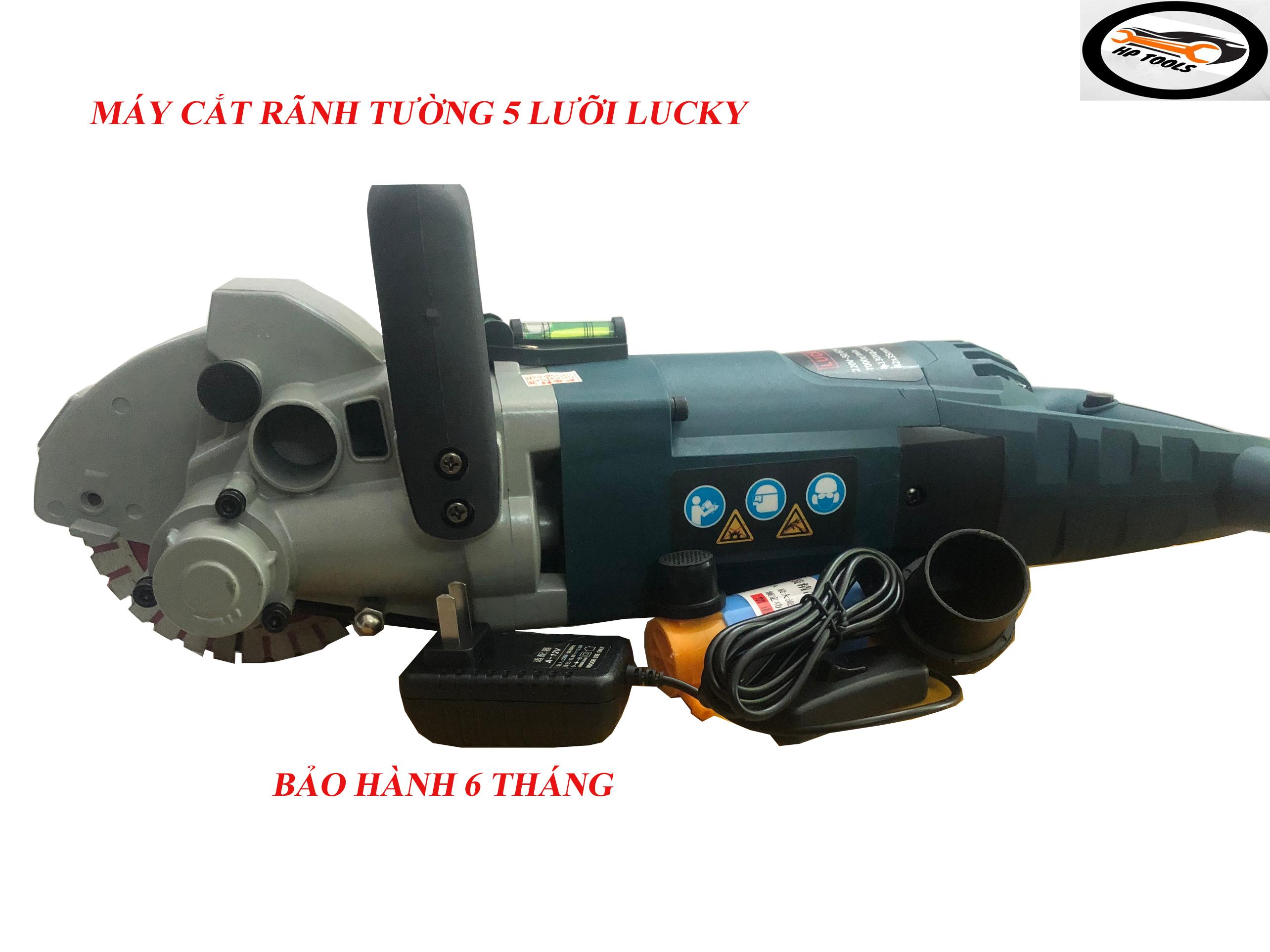 Máy cắt rãnh tường lucky pro 5 lưỡi 125mm-máy cắt rãnh tường 5 lưỡi