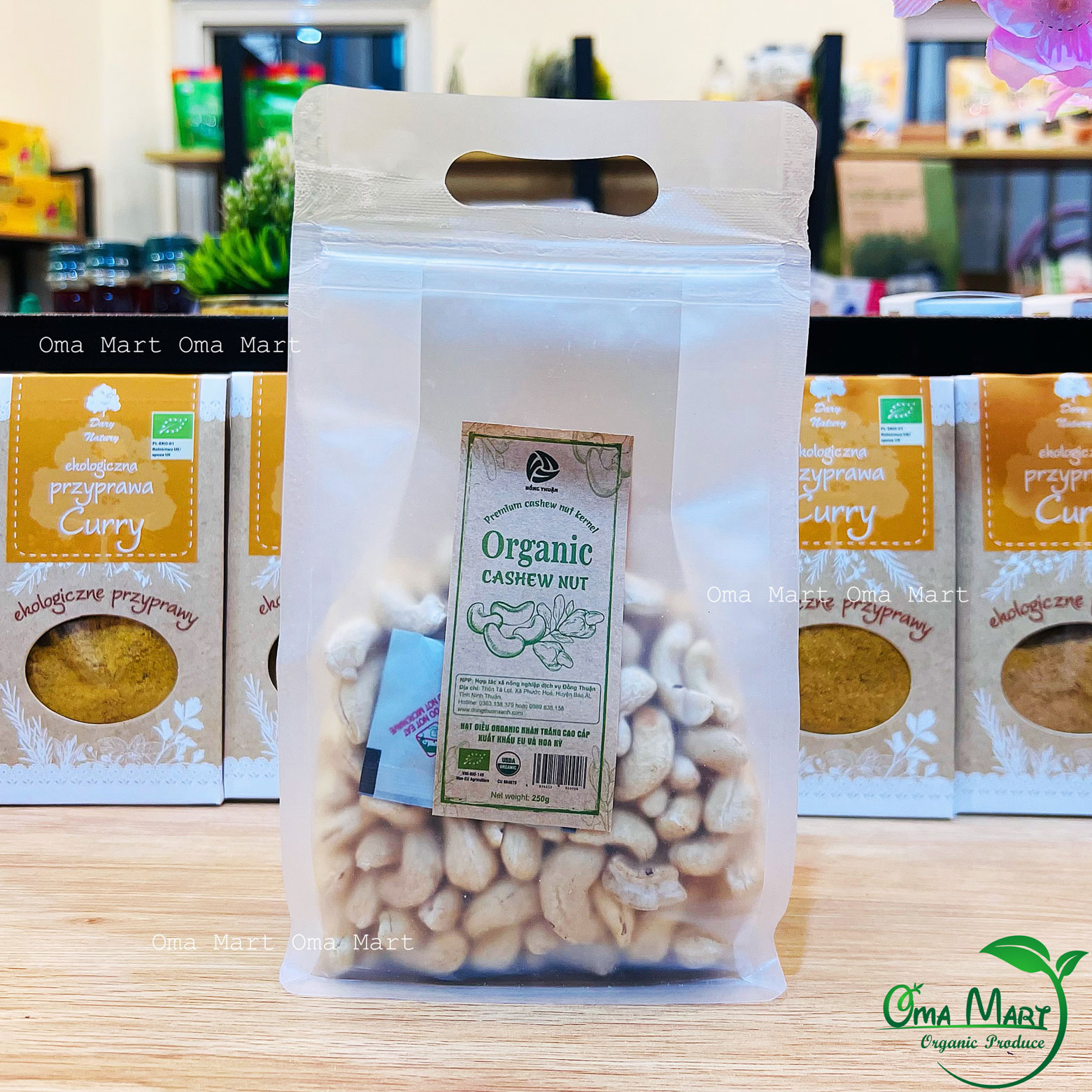 Vietnamese organic white synthetic cashew (250g, 500g and 1kg)