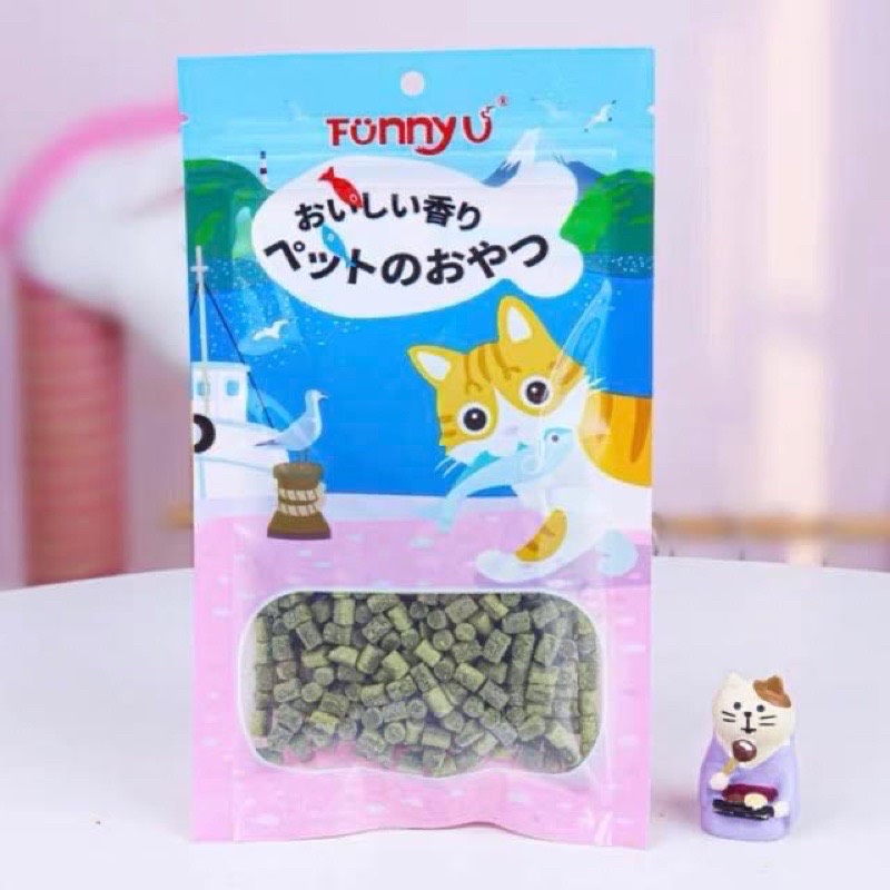 Viên cỏ tiêu búi lông cho mèo gói 100g - cỏ cho mèo dạng viên hỗ trợ tiêu búi lông