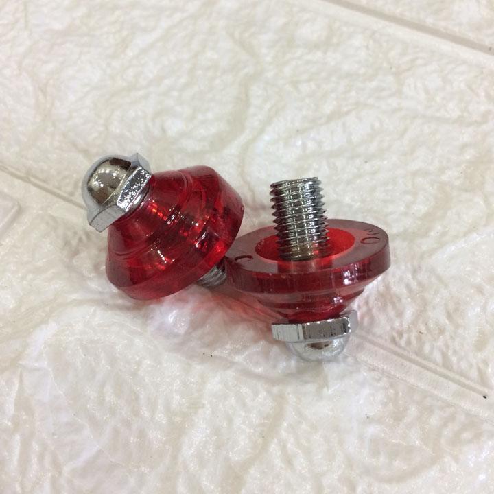 Cặp ốc bịt chân gương cho xe máy Wave đời đầu (Màu đỏ)