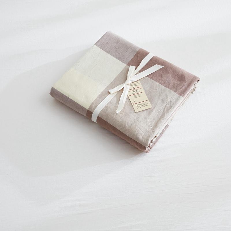 100% Cotton Bông Giặt Nước Đơn Chiếc Vỏ Chăn 1.8 M Giường Hai Người 200X230 100% Cotton Giản Lược Kẻ Sọc Duy Nhất Sinh Viên Vỏ Chăn