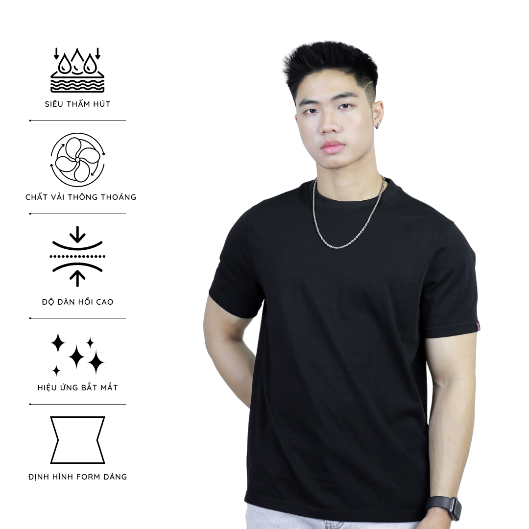 Yumenswear | Áo Thun Nam Cổ Tròn Cotton Basic Tee - MBR001