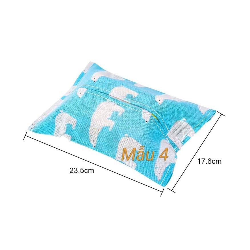 [HCM]Túi vải canvas đựng khăn giấy khăn ướt