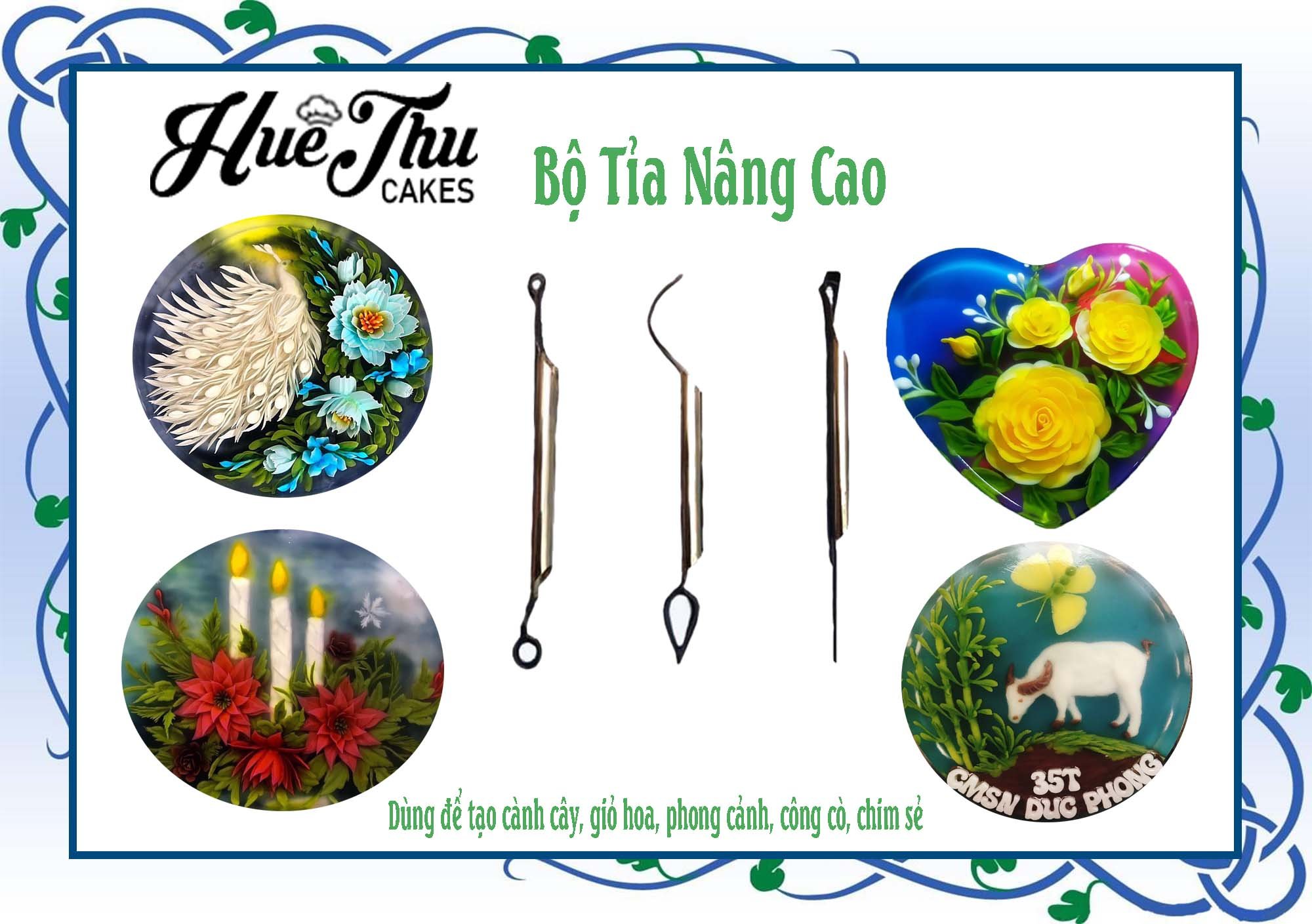 Bộ dụng cụ tỉa thạch 3D 4D - Bộ tỉa cành cây, giỏ hoa, chim, thú