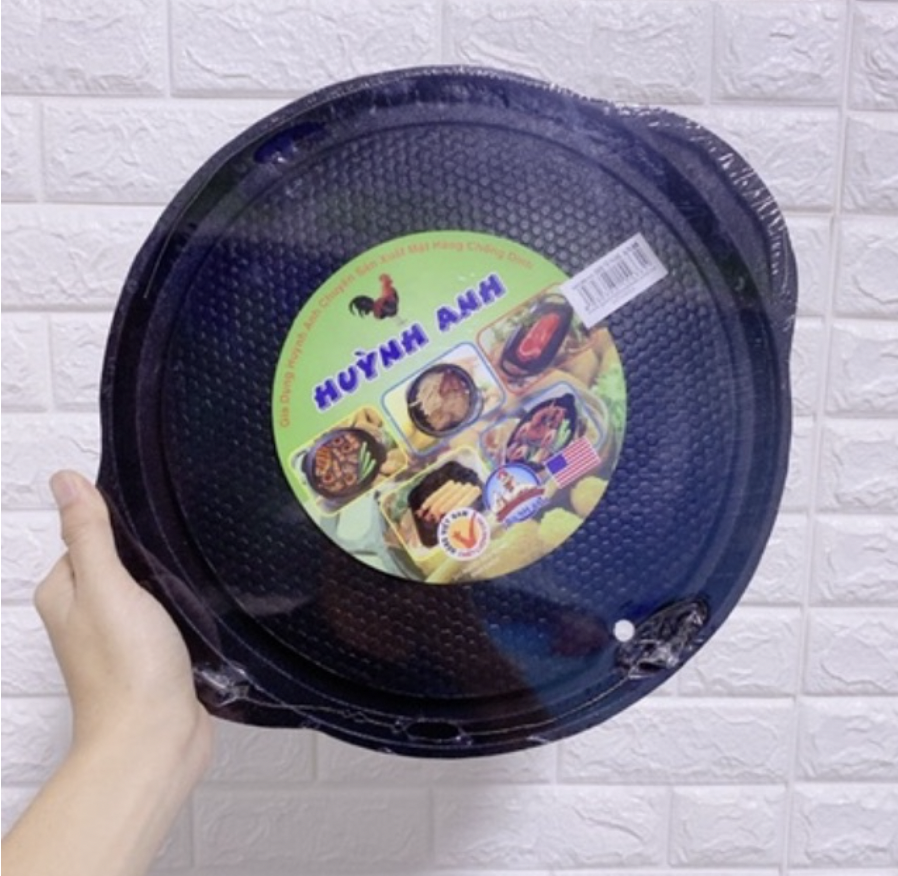 Chảo nướng chống dính - Kích thước 32cm ( Đen )