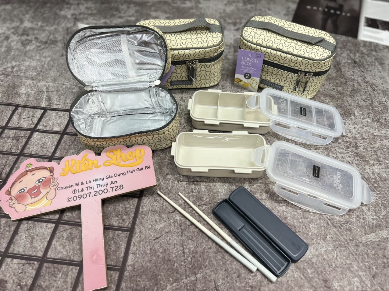 Hpl752d - bộ túi cơm hộp 2p nhãn hiệu lock&lock 752 . hàng chính hãng