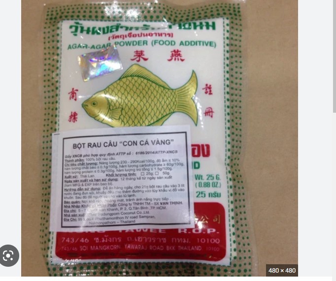 Bột rau câu con cá Thái gói 25g