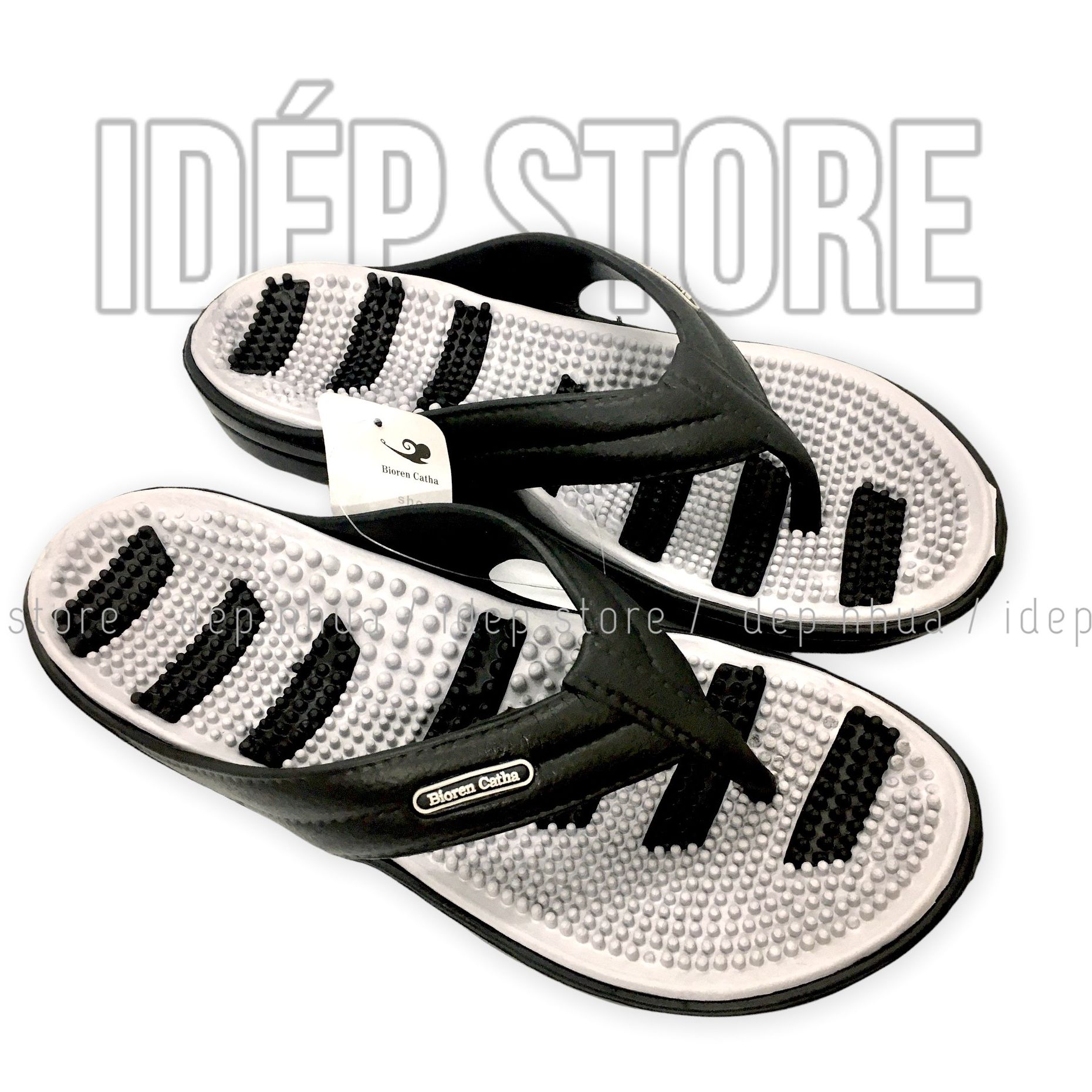 [HCM] Dép kẹp gai massage chân EVA êm chân siêu nhẹ nam nữ quai xỏ ngón đi trong nhà văn phòng iDEP - DL014