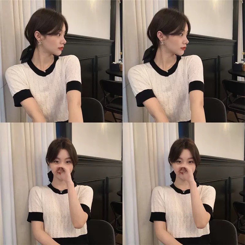 MS677 Áo len nữ mongtoghi cổ tròn kiểu dáng Hàn Quốc